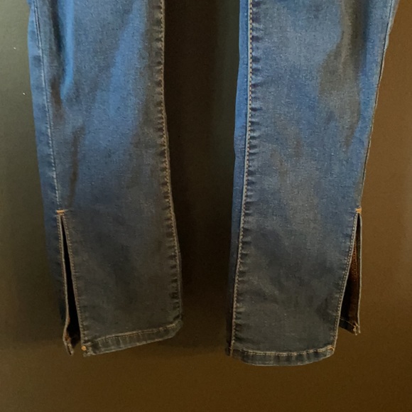 Free People High Rise Slit Hem Boot Cut Jeans - Picture 2 of 4